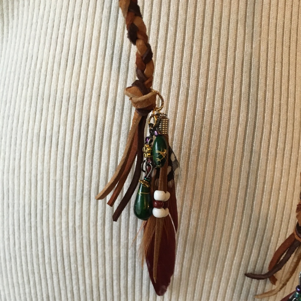 SOLD—Witches of East End Wendy's Boho Leather Lariat Necklace Handmade Replica - Picture 3 of 15